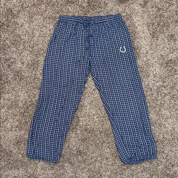Women’s NFL Colts Blue and White Plaid Pajama Pants - Picture 1 of 4